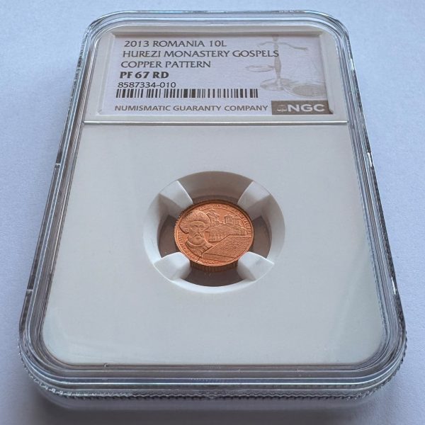 10 LEI 2013 GRADATĂ NGC PF 67 RD CALITATE PROOF BIMETALICĂ